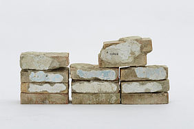 Jimmie Durham: These Twelf Bricks Were Used to Represent the Dawn Sky in Venice, 2015; Courtesy: Christine König Galerie
