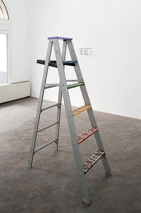 Stano Filko, Ladder-SF, 1947, painted wood, metal, 180 x 55 x 98 cm