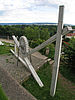 Skulptur auf der Stufe der Weinbergterrassen von Adrián Villar Rojas. Foto: Andreas Semerad