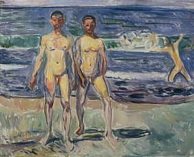Edvard Munch, Männer am Meer, 1908. Österreichische Galerie Belvedere